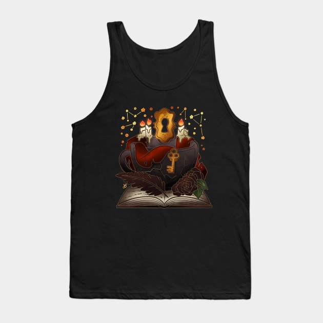 Dark Academia Aesthetic Teacup Tank Top by heysoleilart